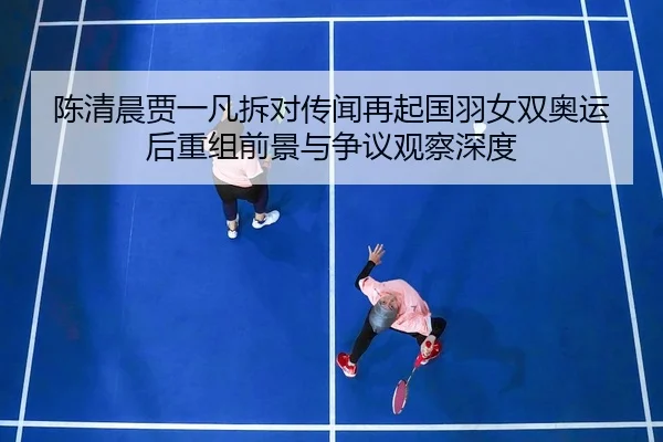 陈清晨贾一凡拆对传闻再起国羽女双奥运后重组前景与争议观察深度